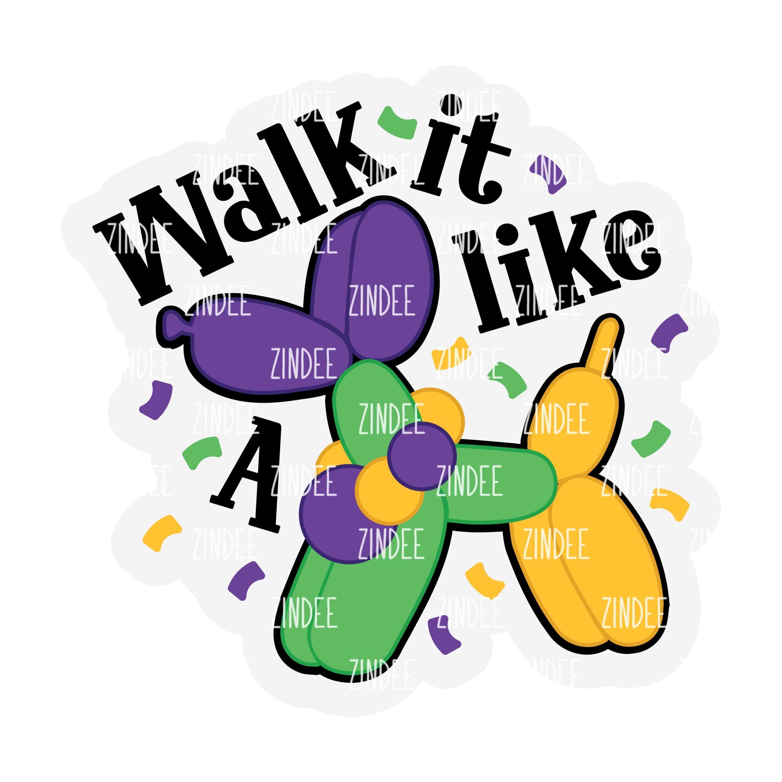 Walk It Like a Dog – Acrylic Keychain Blank (3") | Optional Sticker or UV DTF