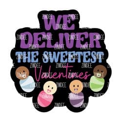 We Deliver Valentines – Mini Acrylic Charm Blank (1.5") | Optional Sticker or UV DTF