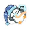 Cpap Penguin – Acrylic Keychain Blank (3") | Optional Sticker or UV DTF