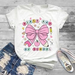 First Day Of School Coquette Bow DTF Transfer