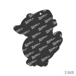 Alternative view of Goose Witch Hat – Acrylic Keychain Blank (3") | Optional Sticker or UV DTF