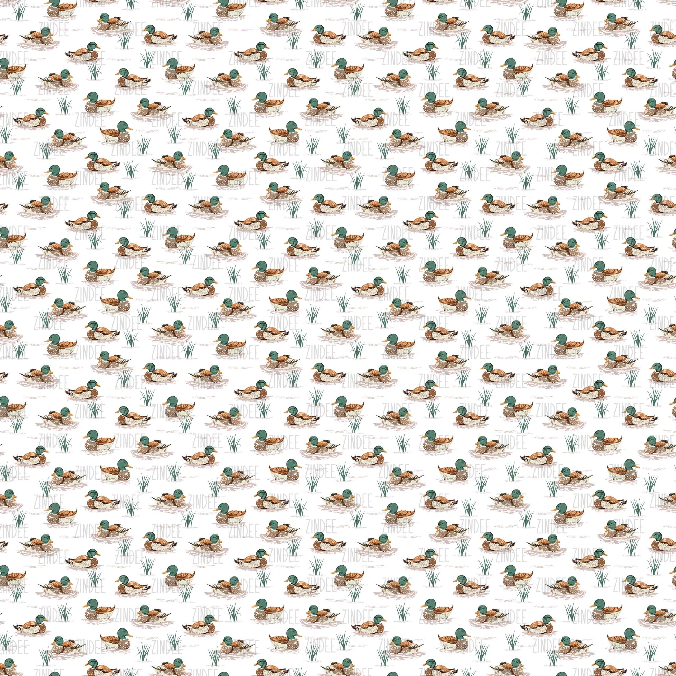 Mallard Ducks seamless (vinyl)