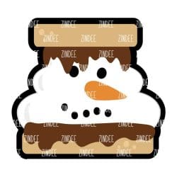 Melty Smore Snowman – Mini Acrylic Charm Blank (1.5") | Optional Sticker or UV DTF