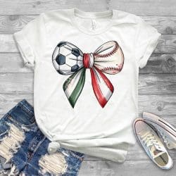 Soccer Baseball Bow DTF Transfer
