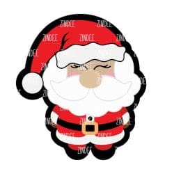 Tiny Santa Claus (Light Skin) – Mini Acrylic Charm Blank (1.5") | Optional Sticker or UV DTF