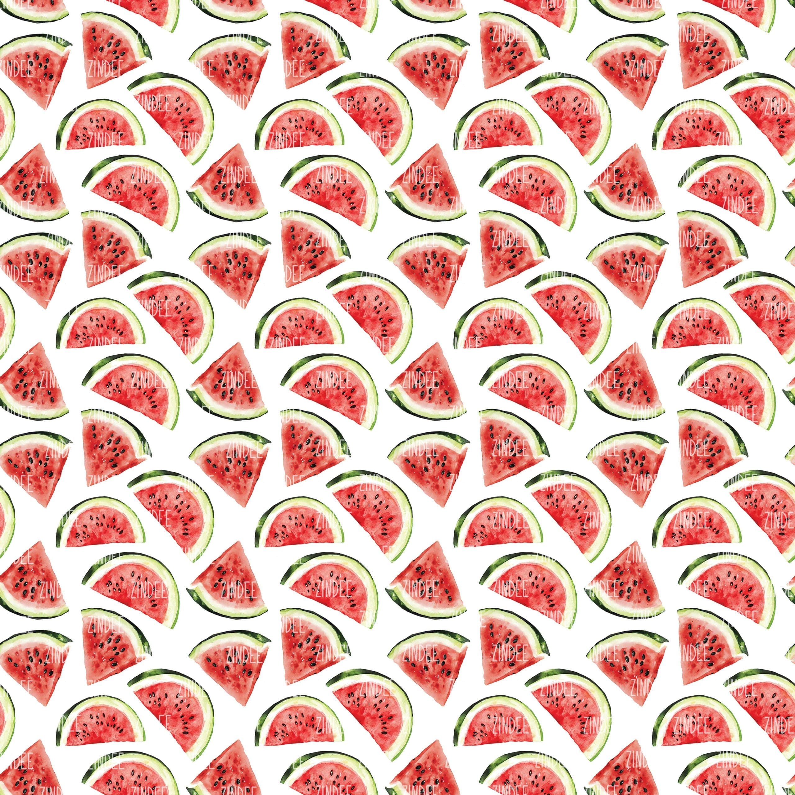 Watermelon Slice Watercolor seamless (vinyl)