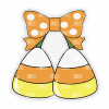 Candy Corn Cherries – Acrylic Badge Reel Blank (2") No Hole | Optional Sticker or UV DTF