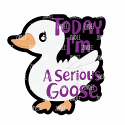 Serious Goose – Acrylic Badge Reel Blank (2") No Hole | Optional Sticker or UV DTF