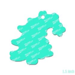 Alternative view of Bent Christmas Tree – Mini Acrylic Charm Blank (1.5") | Optional Sticker or UV DTF