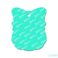 Alternative view of Big Bow Ghost – Mini Acrylic Charm Blank (1.5") | Optional Sticker or UV DTF