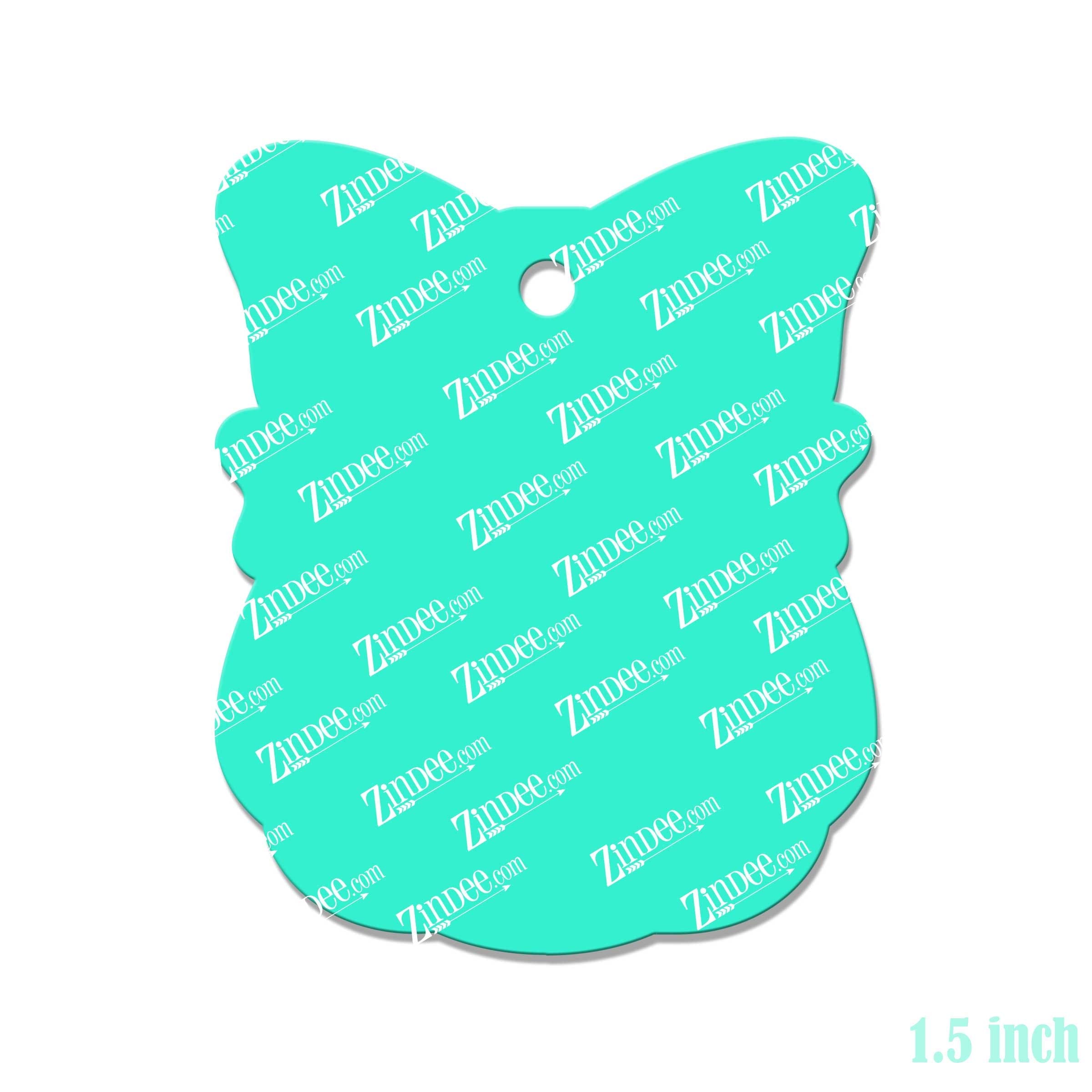 Big Bow Ghost – Mini Acrylic Charm Blank (1.5") | Optional Sticker or UV DTF - Image 2