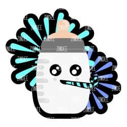 New Year Bottle – Acrylic Keychain Blank (3") | Optional Sticker or UV DTF