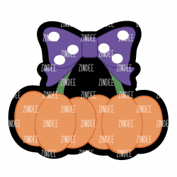 Pumpkin Cherries – Mini Acrylic Charm Blank (1.5") | Optional Sticker or UV DTF