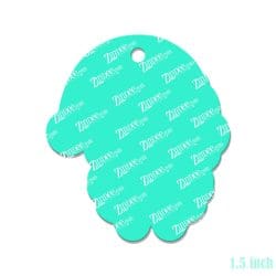 Alternative view of Tiny Santa Claus (Dark Skin) – Mini Acrylic Charm Blank (1.5") | Optional Sticker or UV DTF