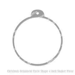 Christmas Ornament Circle Shaker Piece (4 inch)