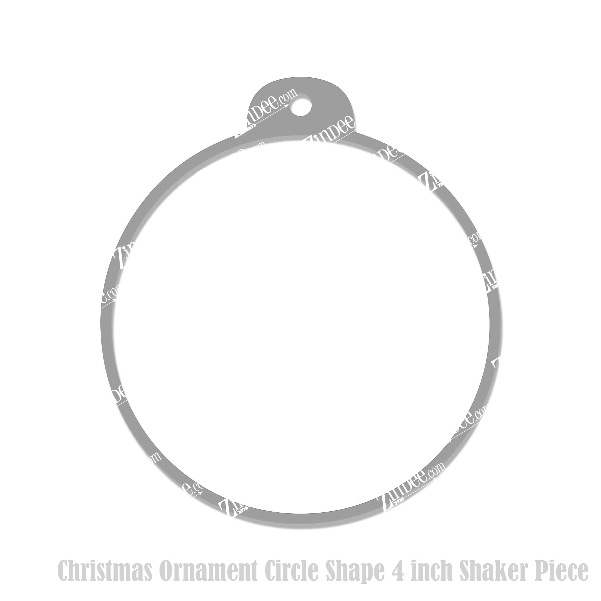 Christmas Ornament Circle Shaker Piece (4 inch)