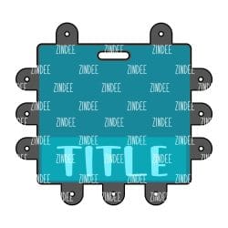 Alternative view of Badge Buddy with Pin Holes- Horizontal Standard (lightweight acrylic)