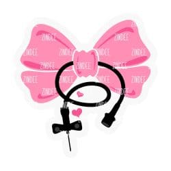 Butterfly Needle Bow – Acrylic Keychain Blank (3") | Optional Sticker or UV DTF