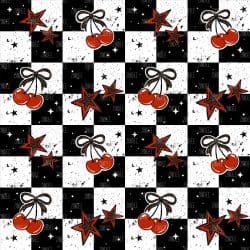 Checker Cheetah Cherries seamless (Sublimation Sheet)