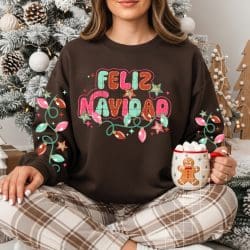 Feliz Navidad Lights (w/optional sleeve design)