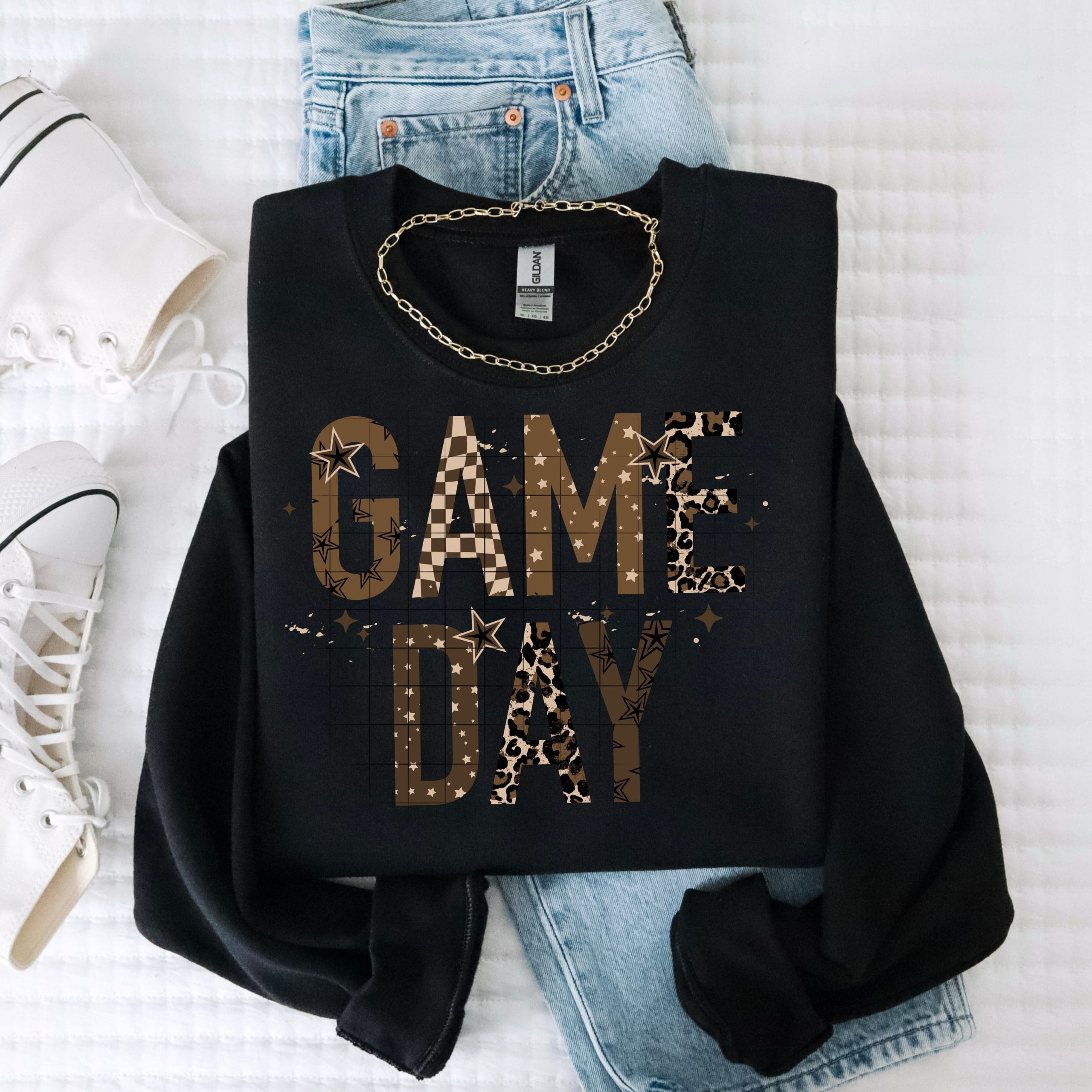 Game Day Cheetah Checker DTF Transfer