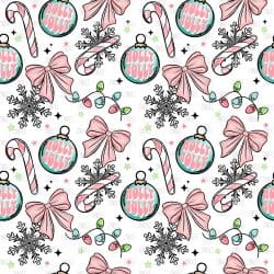 Holly Jolly Ornaments seamless (vinyl)