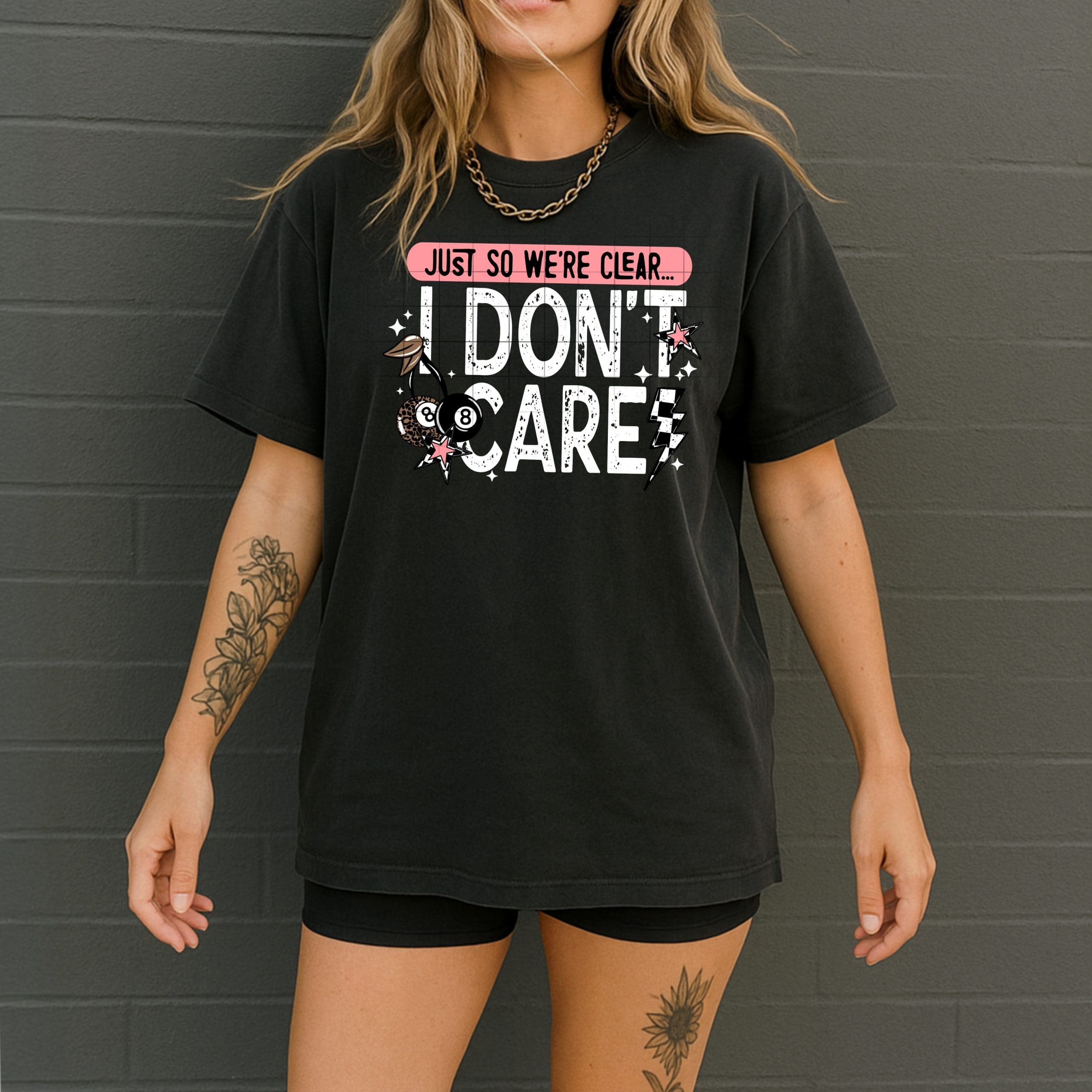 I Don't Care DTF Transfer