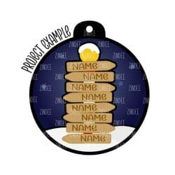 Sign Post (8) Christmas Ornament Insert (4 inch)