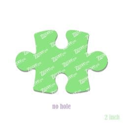 Alternative view of Puzzle Piece 2 – Acrylic Badge Reel Blank (2") No Hole | Optional Sticker or UV DTF