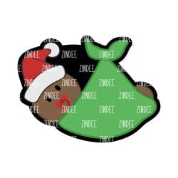 Santa Baby (Dark Skin) – Acrylic Keychain Blank (3") | Optional Sticker or UV DTF