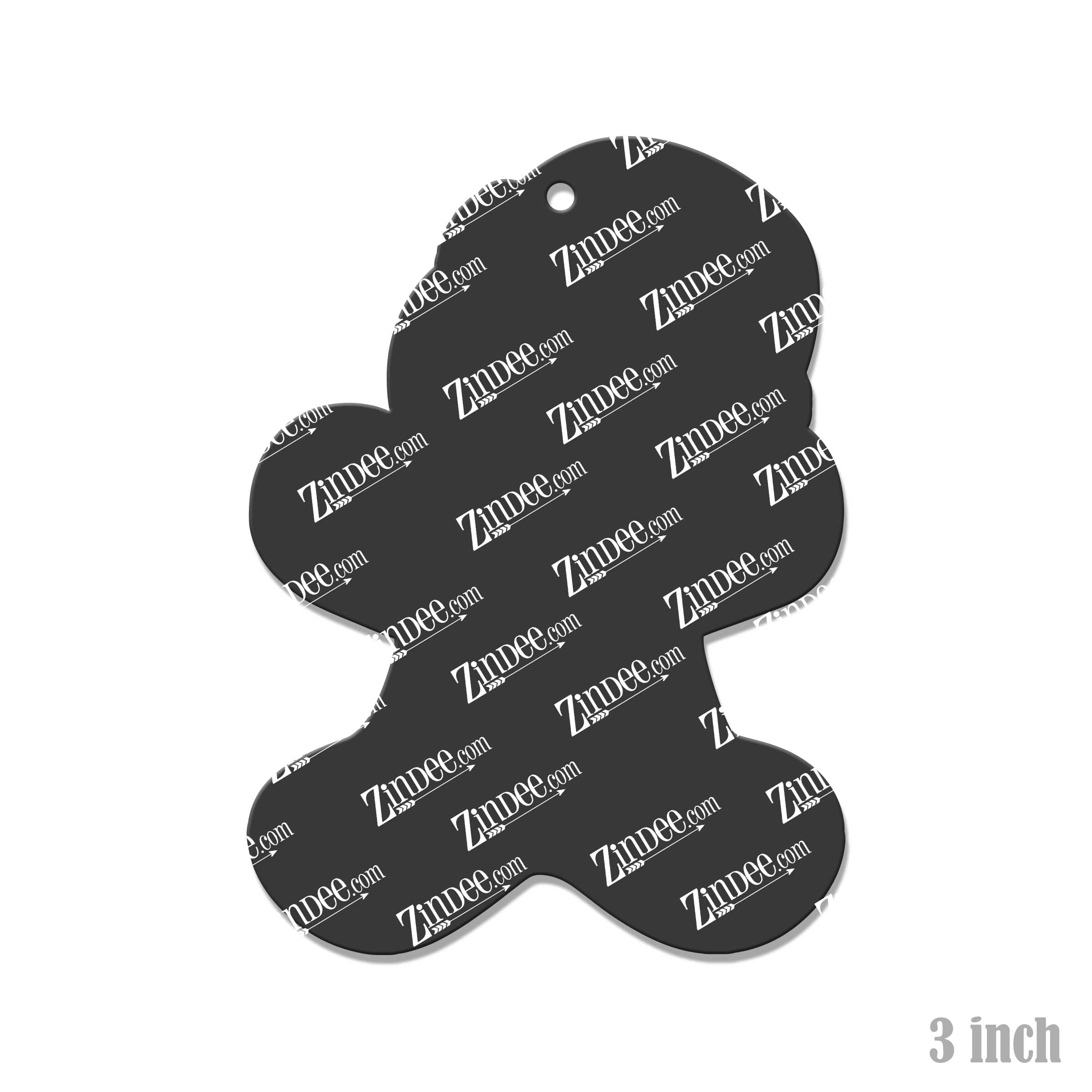 Santa Gingerbread Cookie – Acrylic Keychain Blank (3") | Optional Sticker or UV DTF - Image 2