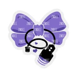 Ultrasound Sonographer Bow – Acrylic Keychain Blank (3") | Optional Sticker or UV DTF