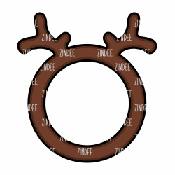Reindeer Photo Frame Acrylic Blank (3.6 inch)