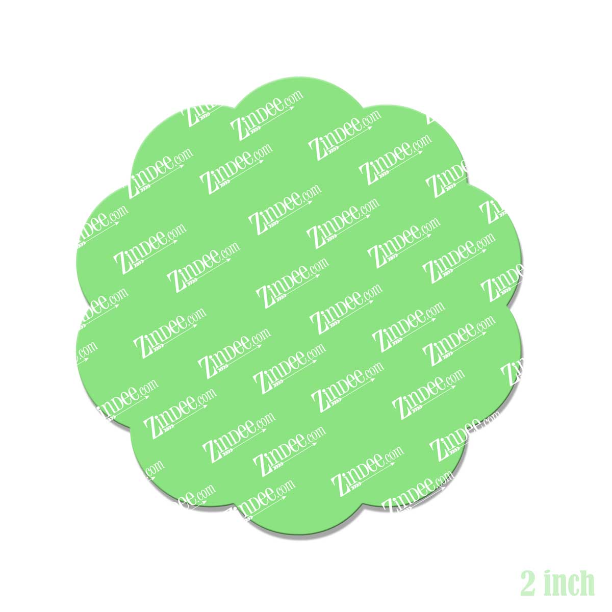 Thick Scallop Circle – Acrylic Badge Reel Blank (2") No Hole | Optional Sticker or UV DTF - Image 2