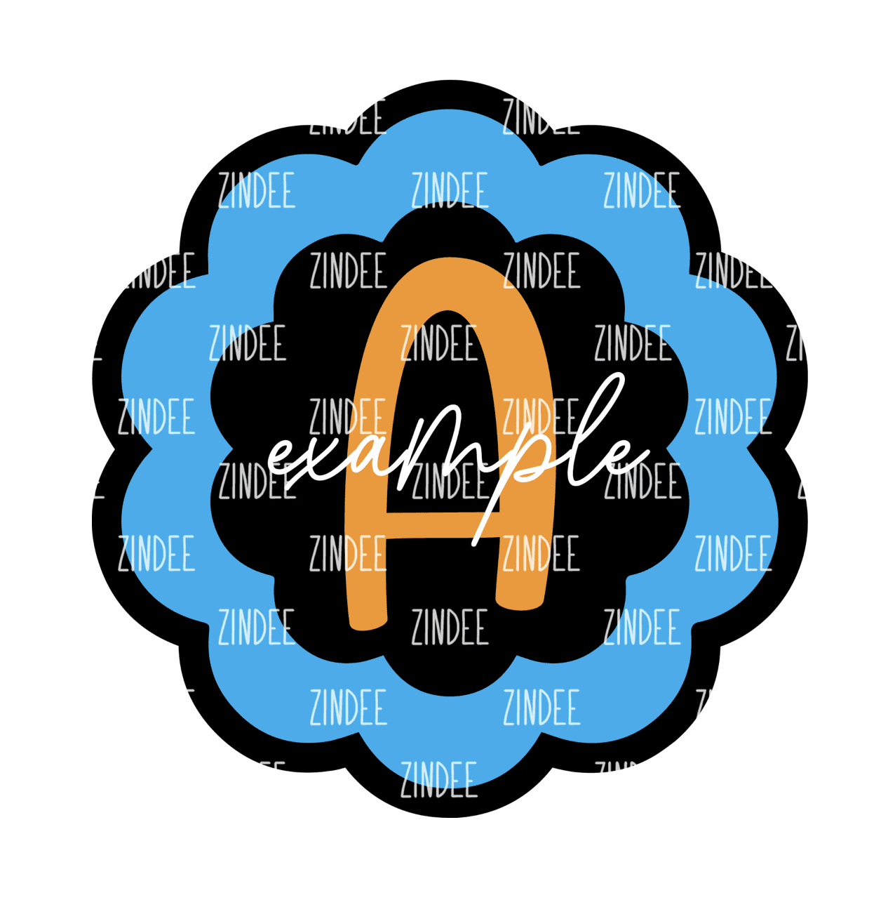 Thick Scallop Circle – Acrylic Badge Reel Blank (2") No Hole | Optional Sticker or UV DTF