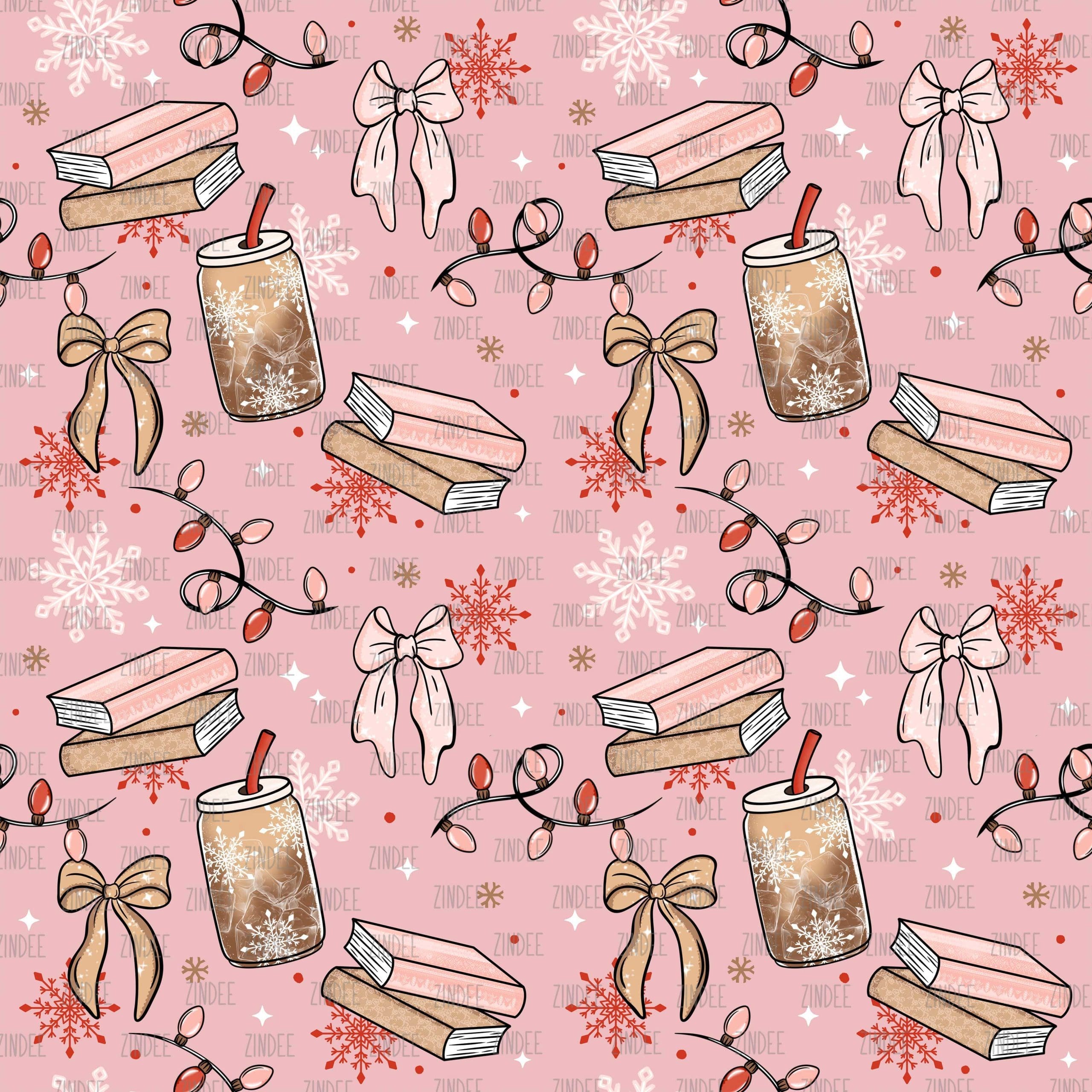 All I Want For Christmas Books seamless (Sublimation Sheet)
