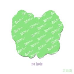Alternative view of Furry Green Bow – Acrylic Badge Reel Blank (2") No Hole | Optional Sticker or UV DTF
