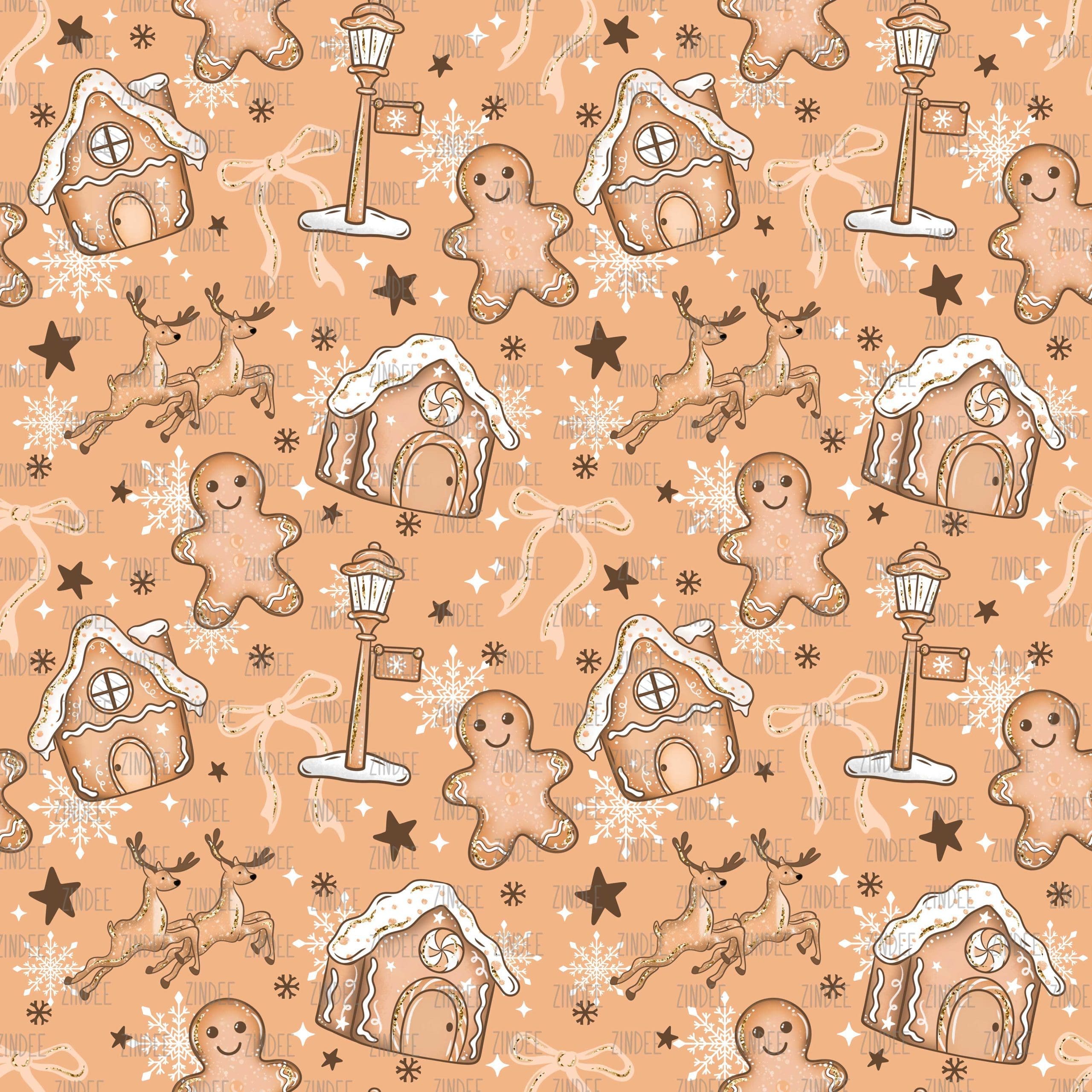 North Pole Gingerbread seamless (vinyl)