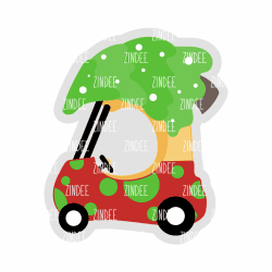 Toy Car Christmas – Acrylic Badge Reel Blank (2") No Hole | Optional Sticker or UV DTF