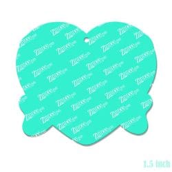 Alternative view of Bow Tied Heart – Mini Acrylic Charm Blank (1.5") | Optional Sticker or UV DTF