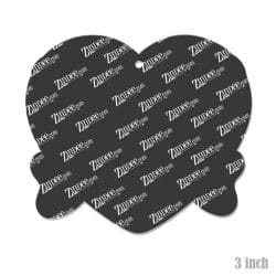 Alternative view of Bow Tied Heart – Acrylic Keychain Blank (3") | Optional Sticker or UV DTF