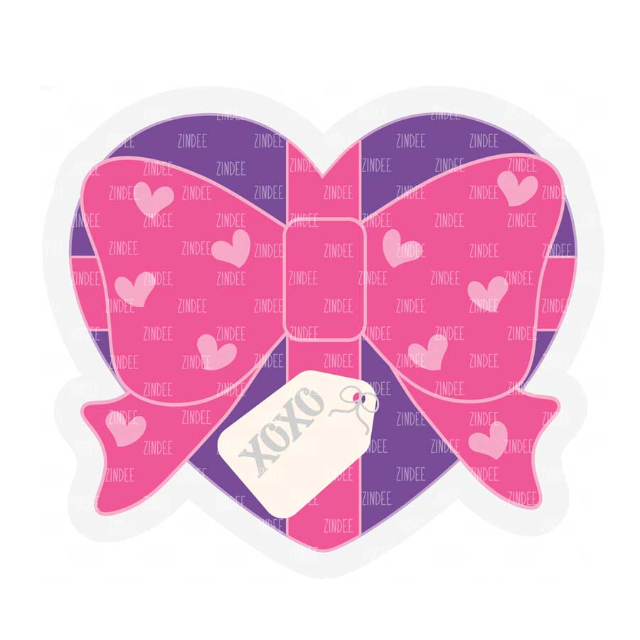 Bow Tied Heart – Acrylic Keychain Blank (3") | Optional Sticker or UV DTF