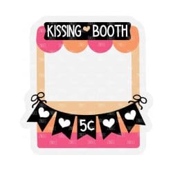 Kissing Booth – Acrylic Badge Reel Blank (2") No Hole | Optional Sticker or UV DTF
