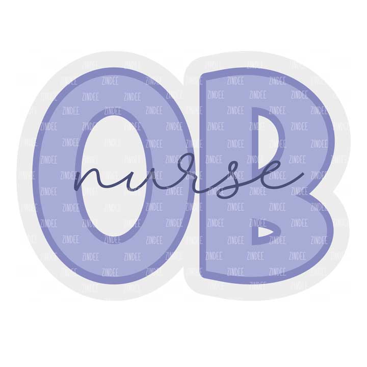 OB Nurse Script – Acrylic Keychain Blank (3") | Optional Sticker or UV DTF