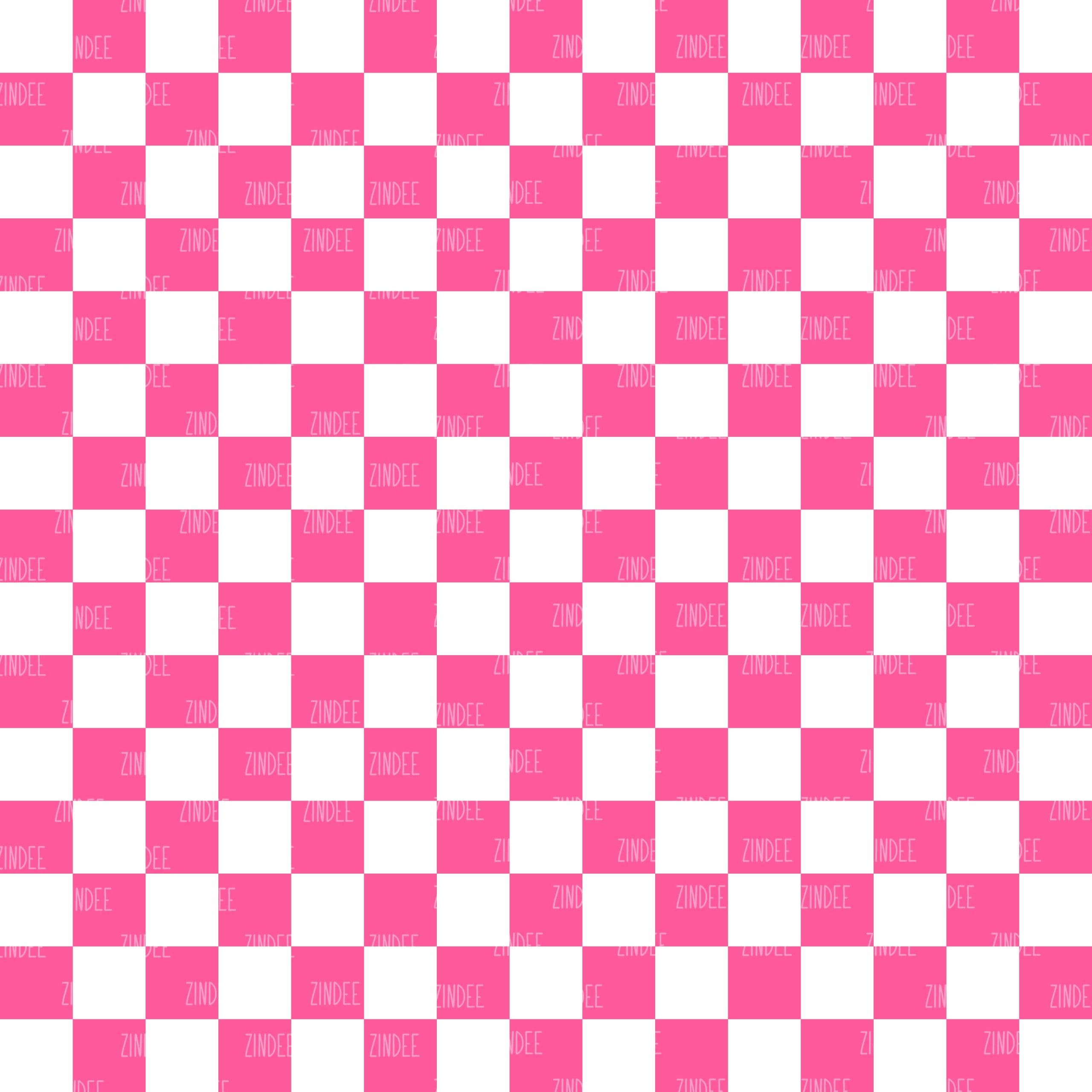 Checkerboard Pink and White (vinyl)