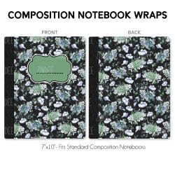 Watercolor Turtles – Composition Notebook Wrap (Classic) | Vinyl Notebook Cover