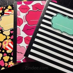 Alternative view of Black White Stripe – Composition Notebook Wrap (Classic) | Vinyl Notebook Cover