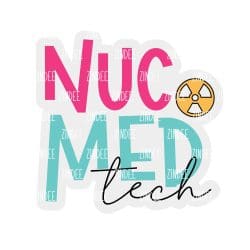Nuc Med Tech – Acrylic Badge Reel Blank (2") No Hole | Optional Sticker or UV DTF