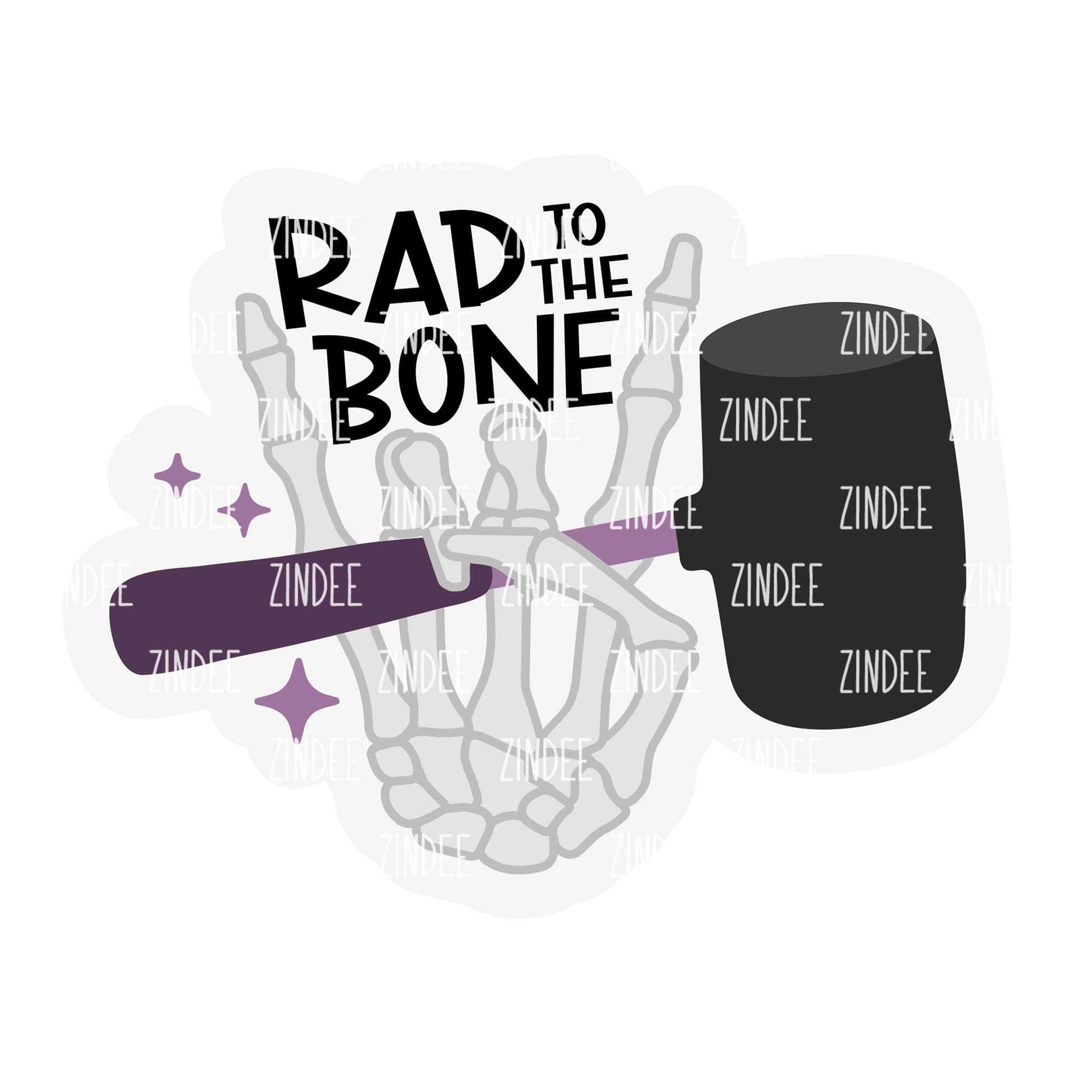Rad to the Bone (Ortho) – Acrylic Badge Reel Blank (2") No Hole | Optional Sticker or UV DTF