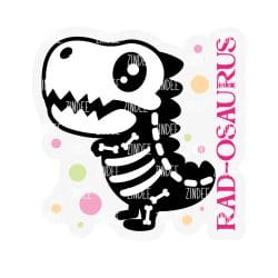 Rad-Osaurus – Acrylic Badge Reel Blank (2") No Hole | Optional Sticker or UV DTF